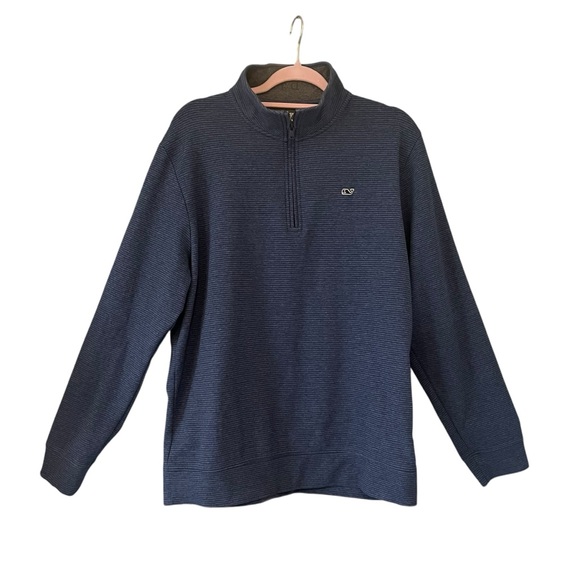 Men's Vineyard  Vines Performance Ribbed 
Quarter-Zip Pullover Sweater, Sz L - Picture 3 of 13